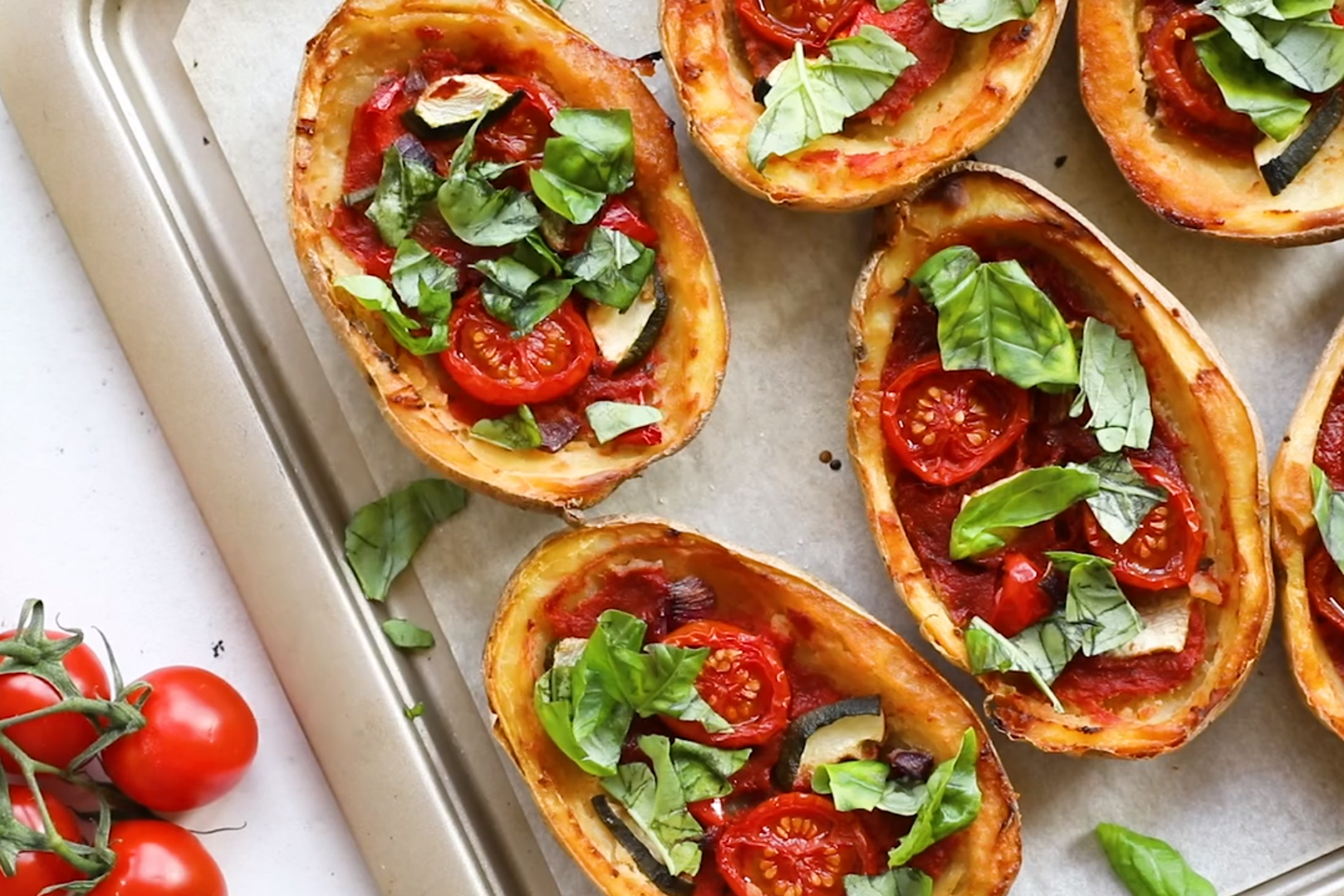 POTATO PIZZA BOATS