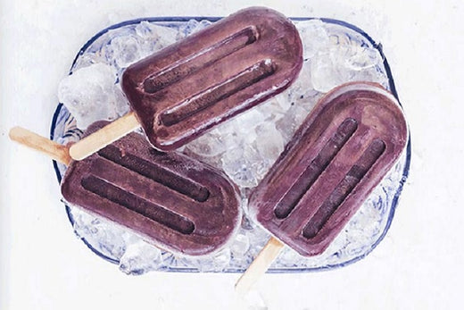 Popsicles with elderberry syrup