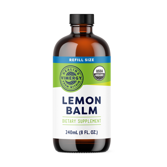 Organic Lemon Balm, Alcohol-Free Extract 10:1, 240 ml, Vimergy®