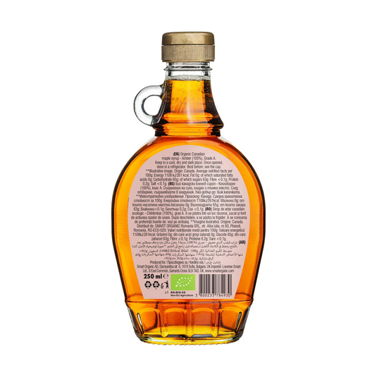 Bio maple syrup degree A, Smart Organic, 250 ml.
