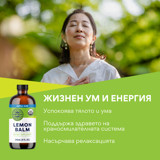 Organic Lemon Balm, Alcohol-Free Extract 10:1, 240 ml, Vimergy®
