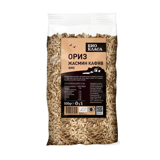 Био ориз жасмин, кафяв, 500 гр.