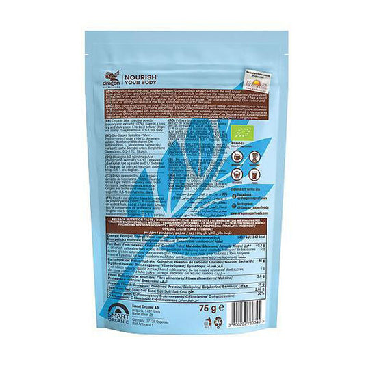 Pulbere organicа de spirulinа albastrа, 75 g.