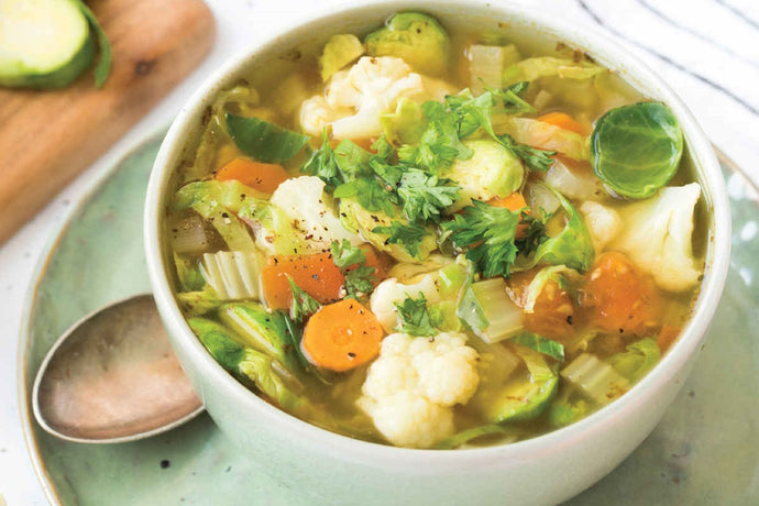 Зеленчукова супа с брюкселско зеле