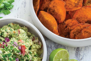 SWEET POTATO CHIPS WITH GUACAMOLE