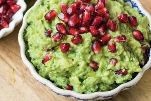 Guacamole with pomegranate