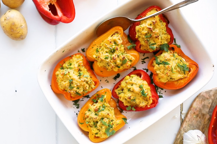 POTATO AND HERB STUFFED PEPPERS