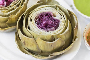STEAMED ARTICHOKE WITH TWO SAUCES