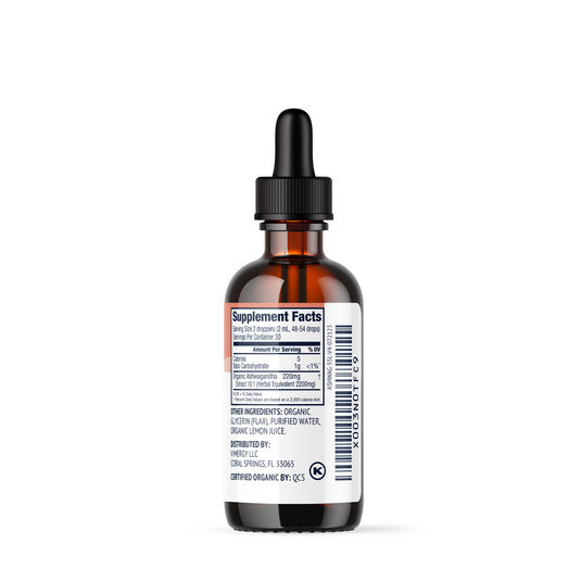 Органична ашваганда, безалкохолен екстракт 10:1, 55 мл, Vimergy®