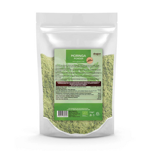 Organic moringa powder, 200 g/1 kg.