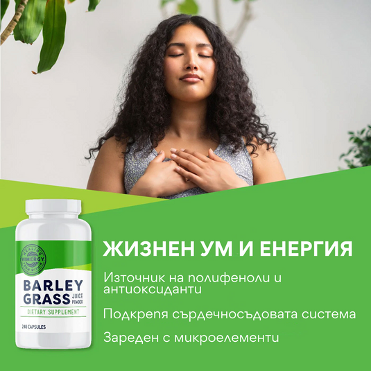 Organic Barley grass juice powder, 240 capsules, Vimergy®