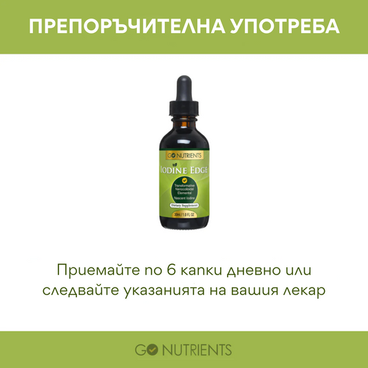 Атомен йод Iodine Edge®, 30 мл, Go Nutrients