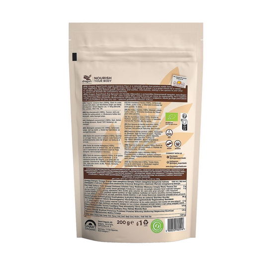 Organic cassava flour, 200 g.