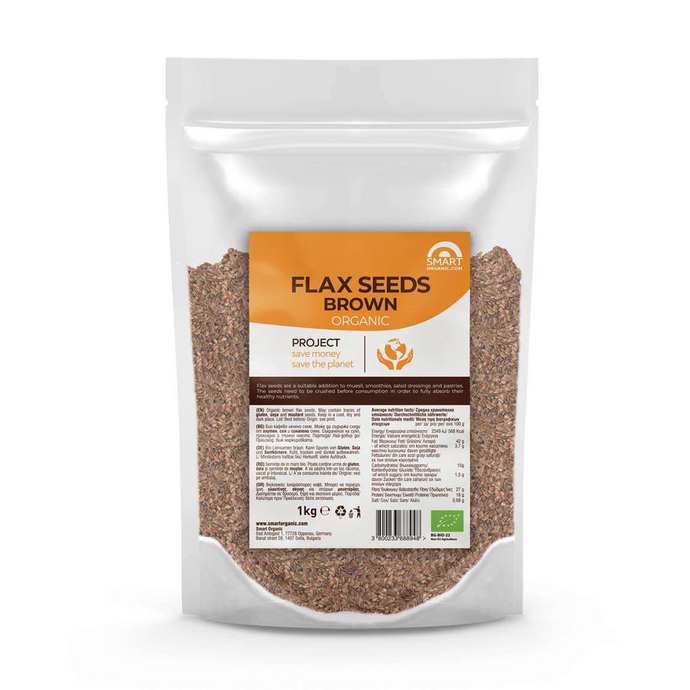 Organic flaxseed, 1 kg.