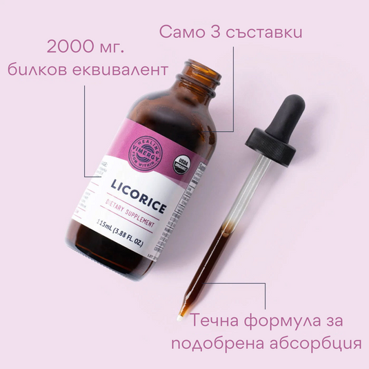 Organic Licorice, non-alcoholic extract 10:1, 115 ml, Vimergy®