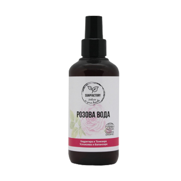 Organic certified rose water for face, hair and body