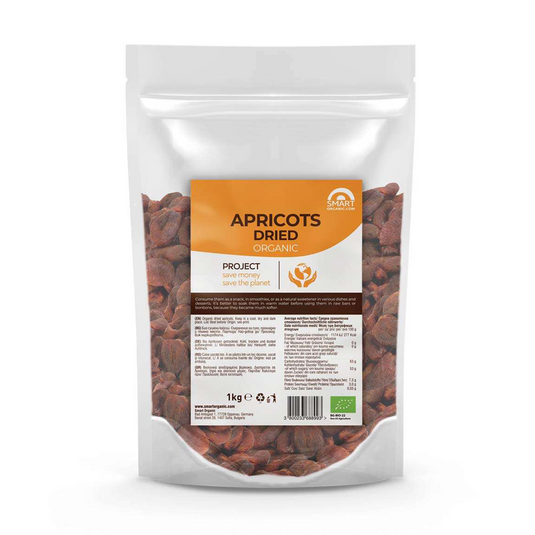 Organic dried apricots, 1 kg.