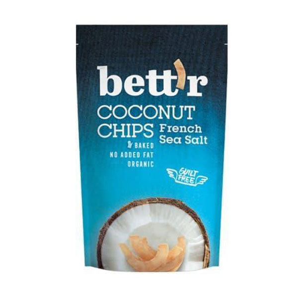 Organic Coconut Chips with French Sea Salt, 40/70 g.