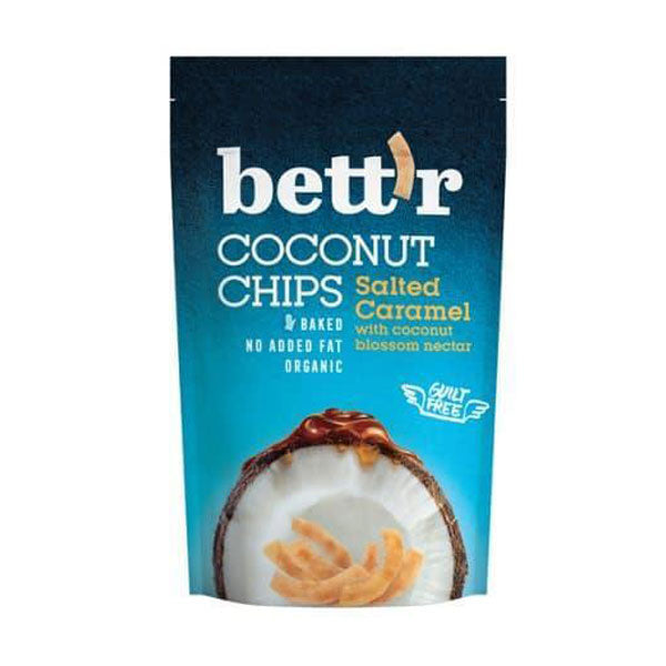 Organic Coconut Chips with Salted Caramel, 40/70 g.