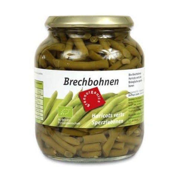 Organic Green Beans, jar, 690 g.