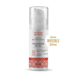 Sunscreen cream with raspberry, cucumber and baobab, SPF 35, 50 ml. - invisible zinc * new formula