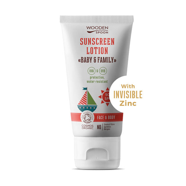 Sunscreen lotion Baby & Family SPF 50, 150 ml. - invisible zinc